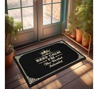 FZFN Floor Mat Bedroom Decor For Men Low Profile - Keep Calm I'm The Rocket Scientist Bathroom Memory Foam Outdoor Entrance Small Easy Clean Durable For Inside(50X80CM)