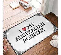 FZFN Floor Mat Outdoor Patio Waterproof I Love My Australian Pointer - Throw Plush Coffee Bar Decor Rug, Suitable For Halloween Indoor Home Decor(65X90CM)