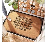 FZFN Front Door Indoor Entrance Mat | Cgear Sand Free, Personalized Door, Maybe If We Start Telling People Their Brain Is An App, They'll Want To Use It. - Floor Dry Absorbent/Shower(65X90CM)