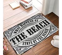 FZFN Front Door Inside Mat What Happens At The Beach Stays At The Beach Rug Indoor Front Door Mat Gamers Accessories(50X80CM)