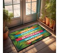 FZFN Front Door Mats Outdoor Large Tropical Paradise: Love, Joy, And Relaxation At Inclee Villa Doormat Patio Decor Outdoor Mats For Home Entrance(50X80CM)