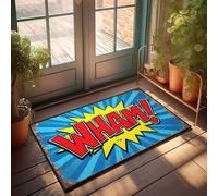 FZFN Front Porch Layered Rug Wham! Comic Book Action Blast Doormat Doors For House Camper Decor(50X80CM)