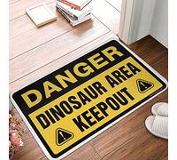 FZFN Fun Door Mat Danger Dinosaur Area Keep Out Rug Patio Decor Fall Rugs Outdoor(65X90CM)