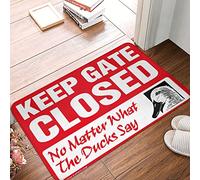 FZFN Fun Door Mat Keep Gate Closed Noter What The Duck Say Rug Patio Decor Fall Rugs Outdoor(50X80CM)