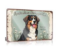 FZFN Funny Home Bar Signs Adorable Australian Shepherd: Your Perfect Cup Of Tea! Tin Sign Funny Desk Signs Bar Rules Sign(30X40CM)