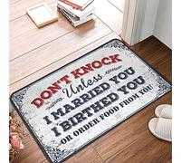 FZFN Funny Home Decor Don'T Knock Unless I Married You Mat Home Decor For Men Retro Area Rug(50X80CM)