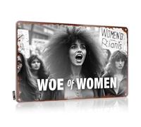 FZFN Funny Metal Bar Signs Empowerment Through Struggle: A Celebration Of Women'S Activism Tin Sign Man Cave Decorations Man Cave Decorations(20X30CM)