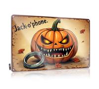 FZFN Funny Metal Bar Signs Jack-O'-Phone: The Halloween Pumpkin With A Phone Ring Tin Sign Cool Signs For Bedroom Sarcastic Signs(30X40CM)