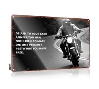 FZFN Funny Metal Bar Signs Ride Free: Motorcycle Adventure Quote Tin Sign Cool Signs For Bedroom Sarcastic Signs(30X40CM)
