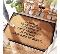 FZFN Funny Welcome Doorway Inside Entryway Rug I Knew A Transsexual Guy Whose Only Ambition Is To Eat,drin And Be Mary. - Quick Dry Bath | Bow/Front Door Rug Outdoor Entrance - Bath(50X80CM)