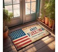 FZFN Home Decor Men Jasy Freedom: Celebrating American Independence Day With Pride An Doormat Pool Decorations Outdoor Plain Doormat For Crafts(40X60CM)