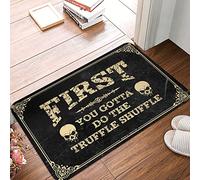 FZFN Home Mats For Front Door First You Gotta Do The Truffle Shuffle Doormat Plain Welcome Mat Outdoor Mats For Front And Back(50X80CM)