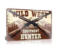 FZFN Humor Poster Rustic Wall Poster, Large Funny Quote Design For Kitchen Garage | Decor Anti-rust Metal Wild West Equipment Hunter(20X30CM)