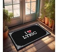 FZFN I Love Lyric Boho Area Floor Runners | Outside Fall Decor Durable Washable Water Resistant Exterior Non Slip(40X60CM)