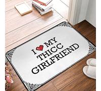 FZFN I Love My Thicc Girlfriend Funny Entry Rug | Pool Stuff Durable Washable Padded Kitchen Things Non Slip(50X80CM)