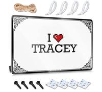 FZFN I Love Tracey Cool Wall Decor Patio Decorations Outdoor | Decorative Accessory Decorative Wall Art(20X30CM)