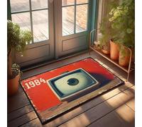 FZFN Indoor Front Door Boss Bathroom Runners - George Orwell's '1984' - A Glimpse Into Totalitarian Surveillance Absorbent Bath Stain Resistant(65X90CM)