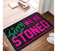 FZFN Large Fall Door Mat Sorry We'Re Stoned Rug Outdoor Door Mats For Outside Entry Fall Outside D(40X60CM)