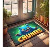 FZFN Large Front Door Mat Outdoor Chuniee: The Blue Monster'S Adventure Doormat Front Door Rug Outdoor Home Mats For Front Door(65X90CM)