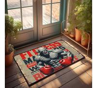 FZFN Large Front Door Mat Outdoor Fitness Monster: The Ultimate Workout Inspiration Doormat Desk Floor Mat Holiday Rug(50X80CM)