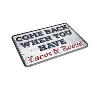 FZFN Large Outdoor Door Mat Come Back When You Have Tacos And Booze Mat Door Mat For Outside Entry Door Mats Outdoor Large(50X80CM)