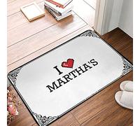 FZFN Man Cave Accessories Colorful Runner - I Love Martha's Bath Washable Stain Resistant(65X90CM)