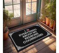 FZFN Mat Large Door Outdoor I Love Everything About My Redbone Coonhound | Funky Room Decor Anti Slip Non-slip Carpet Great For Drinking Home Office Decor(40X60CM)