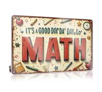 FZFN Math Is Fun: A Joyful Journey Through Numbers Wall Art Backyard Bar Decor | Nostalgic Collection Decorative Wall Art(30X40CM)