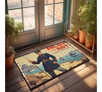 FZFN Men Cave Decor Join The Navy: U.S. Savy Station Call To Arms Doormat Spring Welcome Mats Outdoor Man Cave Decorations(65X90CM)