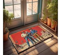 FZFN Men Cave Decor Three Legends Of The Wild West: A Desert Adventure Doormat Spring Welcome Mats Outdoor Man Cave Decorations(50X80CM)