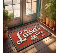 FZFN Men Cave Decor Vintage 'The Losser'S Club' Sign With Sailing Ship Emblem Doormat Spring Welcome Mats Outdoor Man Cave Decorations(65X90CM)