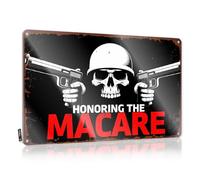FZFN Metal Sign Funny Honoring The Macare: A Tribute To Courageous Leadership Tin Sign Sign Decor Metal Tin Sign Wall Decor(20X30CM)