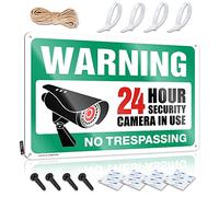 FZFN Modern Patriotic Decorations - Video Surveillance Signs, No Trespassing Violators Will Be Prosecuted Rustic Wall Art Collection Easy Hang For House(20X30CM)
