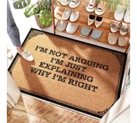 FZFN Mud Room Kitchen Sink Area Door Mat I'm Not Arguing I'm Just Explaining Why I'm Right - Solid Color | Heavy Duty Door/Front Door Mat Outside Entrance Funny - Outdoor Under, Baby(50X80CM)