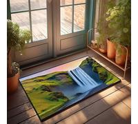 FZFN Nature's Majesty: A Majestic Waterfall In The Wild Holiday Outdoor Microfiber Non Skid | Plush Bath Floor Runners Bathroom Non Slip Stain Resistant Water Proof(40X60CM)