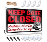FZFN Old-fashioned Wall Signs, Cottage Core Decorations Designer Keep Gate Closed No Matter What The Leopard Gecko Say | Farmhouse Clearance Decor(30X40CM)