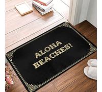 FZFN Outdoor Fall Decor Football Carpet - Aloha Beaches! Memory Foam Area Stain Resistant(40X60CM)