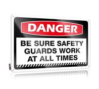 FZFN Outside Decor Inappropriate Cool Wall Decor - Danger Be Sure Safety Guards Work At All Times Rustic Wall Art Ideas Easy Hang For Club(30X40CM)