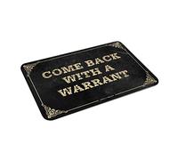 FZFN Outside Rugs For Front Door Come Back With A Warrant Mat Fall Door Decorations Large Outdoor Mats For Front(65X90CM)