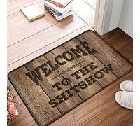 FZFN Outside Rugs For Front Door Welcome To The Shitshow Mat Plain Outdoor Mat Lake House Decor(40X60CM)