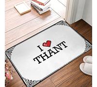FZFN Patio Decor Non Slip Bathroom Floor Mat | I Love Thant Fun Door Non Slip Absorbent For Math Everyday Use(65X90CM)
