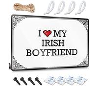 FZFN Personalized Ideas Cool Wall Art | I Love My Irish Boyfriend Classic Decorative Wall Art Ready To Hang For Dorm(20X30CM)