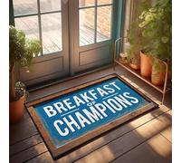 FZFN Personalized Welcome Throw Carpet - Breakfast Of Champions Water Absorbent Low Profile Non Slip Bathroom For Free(65X90CM)