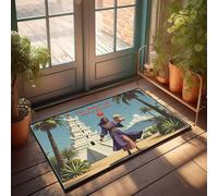 FZFN Play Room Decorations Bathroom Non Slip Runner | Pan American World Airways: A Journey Through Culture And Knowled Modern Area Non Slip Absorbent For Sports Everyday Use(65X90CM)