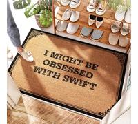 FZFN Porch Rug Drum | Mat, I Might Be Obsessed With Swift - All Weather/Personalized Welcome - Fall Welcome Mats For Front Door, Rubber Floor & Oversized Door Outdoor(65X90CM)