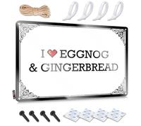 FZFN Posters Small Mens Office Decor Home Decor - I Love Eggnog And Gingerbread Accessories Rustic Style Artwork For Workshop(20X30CM)