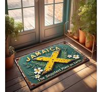FZFN Retro Area Rug Jamaica: The Greatest Place On Earth Doormat Home Sweet Home Rug Door Mats For Home Entrance In(40X60CM)