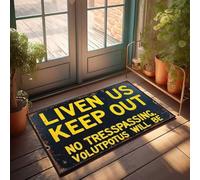 FZFN Retro Area Rug Keep Out: No Trespassing, Voluptuous Will Be Doormat Home Sweet Home Rug Door Mats For Home Entrance In(65X90CM)
