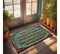 FZFN Retro Area Rug May God Bless All Those Who Enter Old Home Doormat Home Sweet Home Rug Door Mats For Home Entrance In(65X90CM)