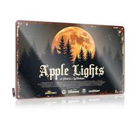 FZFN Retro Tin Signs Apple Lights: A Mystical Forest Illuminated By Moonlight Tin Sign Funny Garage Bar Signs Sarcastic Metal Signs(30X40CM)